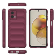 For Motorola Moto G73 5G Magic Shield TPU + Flannel Phone Case(Black)