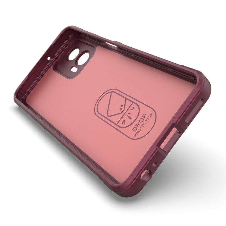 For Motorola Moto G73 5G Magic Shield TPU + Flannel Phone Case(Red) - Motorola Cases by PMC TechLife | Online Shopping South Africa | PMC TechLife | Buy Now Pay Later Mobicred