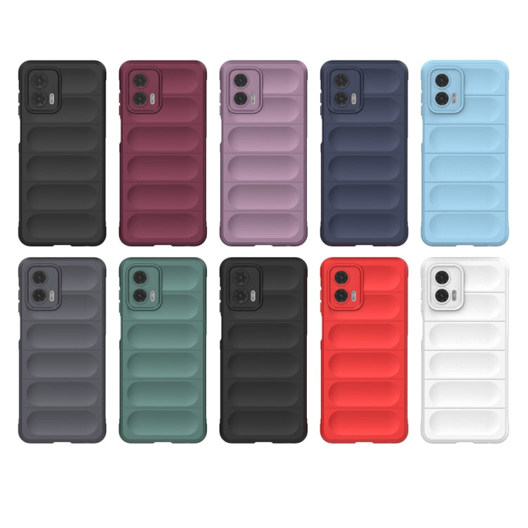 For Motorola Moto G73 5G Magic Shield TPU + Flannel Phone Case(Dark Green) - Motorola Cases by PMC TechLife | Online Shopping South Africa | PMC TechLife | Buy Now Pay Later Mobicred