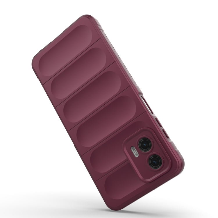 For Motorola Moto G73 5G Magic Shield TPU + Flannel Phone Case(Dark Grey) - Motorola Cases by PMC TechLife | Online Shopping South Africa | PMC TechLife | Buy Now Pay Later Mobicred