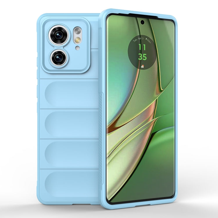 For Motorola Edge 40 5G Magic Shield TPU + Flannel Phone Case(Light Blue) - Motorola Cases by PMC TechLife | Online Shopping South Africa | PMC TechLife | Buy Now Pay Later Mobicred