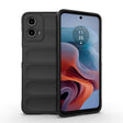For Motorola Moto G34 5G Magic Shield TPU + Flannel Phone Case(Black) - Motorola Cases by PMC TechLife | Online Shopping South Africa | PMC TechLife | Buy Now Pay Later Mobicred