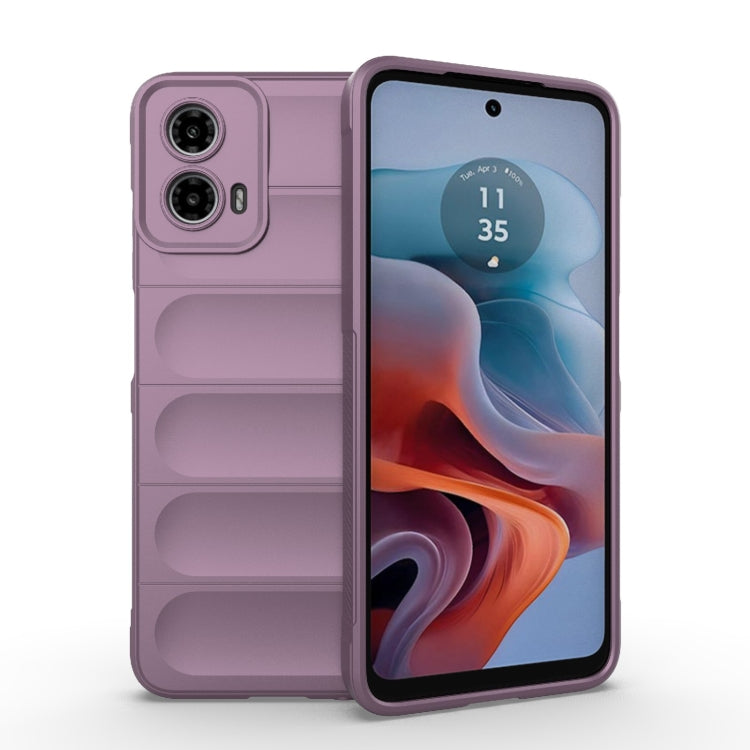 For Motorola Moto G34 5G Magic Shield TPU + Flannel Phone Case(Purple) - Motorola Cases by PMC TechLife | Online Shopping South Africa | PMC TechLife | Buy Now Pay Later Mobicred