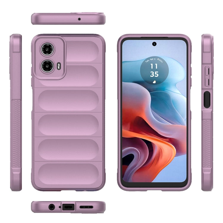 For Motorola Moto G34 5G Magic Shield TPU + Flannel Phone Case(Purple) - Motorola Cases by PMC TechLife | Online Shopping South Africa | PMC TechLife | Buy Now Pay Later Mobicred