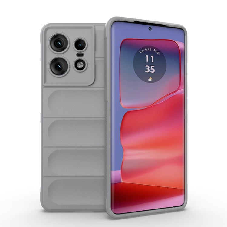 For Motorola Edge 50 Pro 5G Global Magic Shield TPU + Flannel Phone Case(Grey) - Motorola Cases by PMC TechLife | Online Shopping South Africa | PMC TechLife | Buy Now Pay Later Mobicred