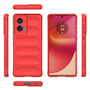 For Motorola Edge 50 Fusion 5G Global Magic Shield TPU + Flannel Phone Case(Red)