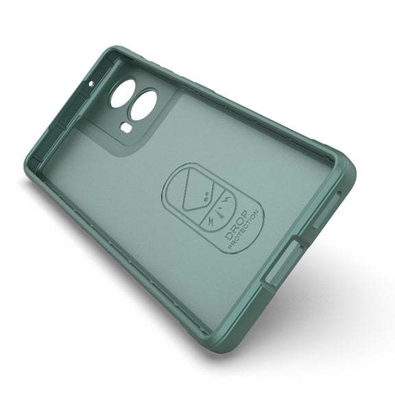 For Motorola Edge 50 Fusion 5G Global Magic Shield TPU + Flannel Phone Case(Red)