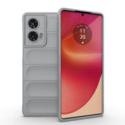 For Motorola Edge 50 Fusion 5G Global Magic Shield TPU + Flannel Phone Case(Grey)