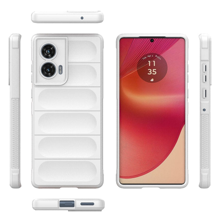 For Motorola Edge 50 Fusion 5G Global Magic Shield TPU + Flannel Phone Case(White) - free shipping - PMC TechLife - Order now!