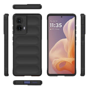 For Motorola Moto G85 5G Global Magic Shield TPU + Flannel Phone Case(Black)