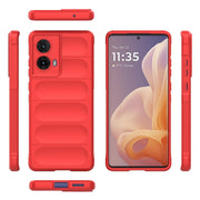 For Motorola Moto G85 5G Global Magic Shield TPU + Flannel Phone Case(Red)