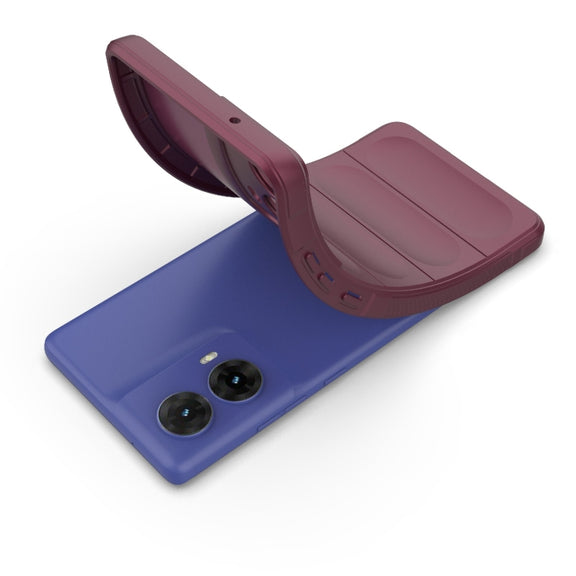 For Motorola Moto G85 5G Global Magic Shield TPU + Flannel Phone Case(Red)