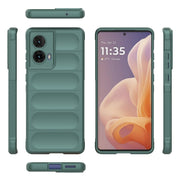 For Motorola Moto G85 5G Global Magic Shield TPU + Flannel Phone Case(Dark Green)
