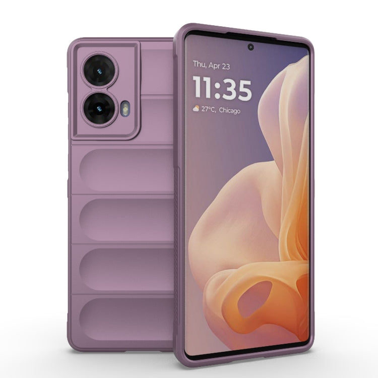 For Motorola Moto G85 5G Global Magic Shield TPU + Flannel Phone Case(Purple) - free shipping - PMC TechLife - Order now!