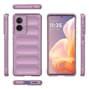 For Motorola Moto G85 5G Global Magic Shield TPU + Flannel Phone Case(Purple)