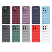 For Motorola Edge 50 Neo Magic Shield TPU + Flannel Phone Case(Black)