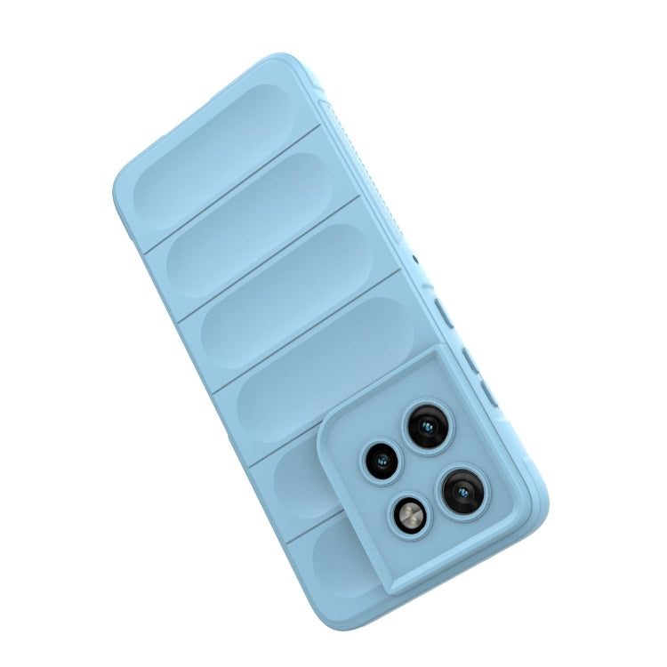 For Motorola Edge 50 Neo Magic Shield TPU + Flannel Phone Case(Grey)
