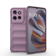 For Motorola Edge 50 Neo Magic Shield TPU + Flannel Phone Case(Purple)