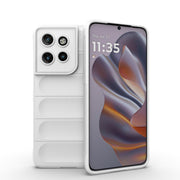 For Motorola Edge 50 Neo Magic Shield TPU + Flannel Phone Case(White)