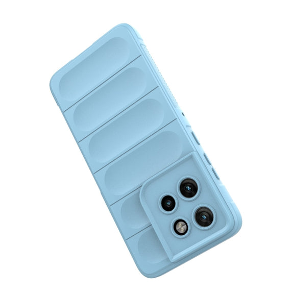 For Motorola Edge 50 Neo Magic Shield TPU + Flannel Phone Case(White)