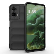 For Motorola Moto G35 5G Global Magic Shield TPU + Flannel Phone Case(Black)