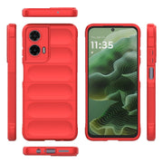 For Motorola Moto G35 5G Global Magic Shield TPU + Flannel Phone Case(Red)