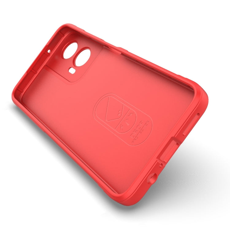 For Motorola Moto G35 5G Global Magic Shield TPU + Flannel Phone Case(Red) - free shipping - PMC TechLife - Order now!