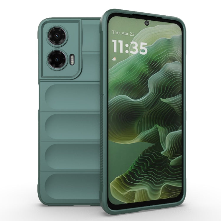 For Motorola Moto G35 5G Global Magic Shield TPU + Flannel Phone Case(Dark Green) - free shipping - PMC TechLife - Order now!
