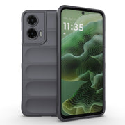 For Motorola Moto G35 5G Global Magic Shield TPU + Flannel Phone Case(Dark Grey)