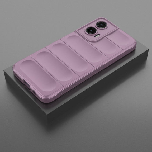 For Motorola Moto G35 5G Global Magic Shield TPU + Flannel Phone Case(Purple)