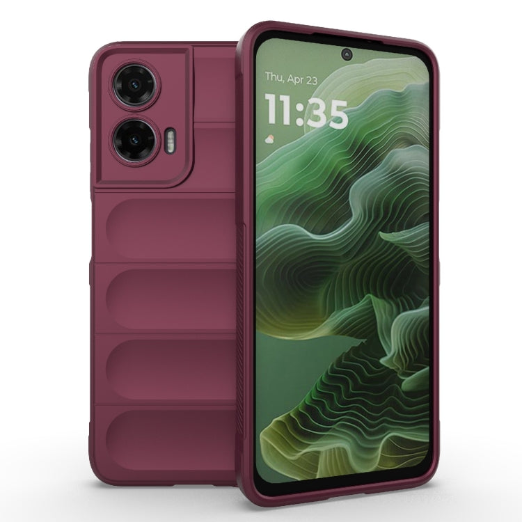 For Motorola Moto G35 5G Global Magic Shield TPU + Flannel Phone Case(Wine Red) - free shipping - PMC TechLife - Order now!