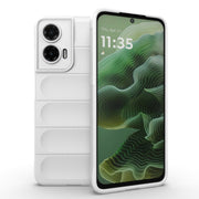 For Motorola Moto G35 5G Global Magic Shield TPU + Flannel Phone Case(White)