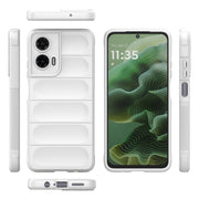 For Motorola Moto G35 5G Global Magic Shield TPU + Flannel Phone Case(White)