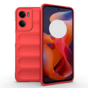 For Motorola Moto G05 4G / E15 Magic Shield TPU + Flannel Phone Case(Red)