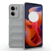 For Motorola Moto G05 4G / E15 Magic Shield TPU + Flannel Phone Case(Grey)