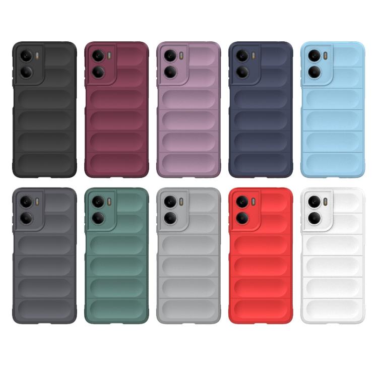 For Motorola Moto G05 4G / E15 Magic Shield TPU + Flannel Phone Case(Grey)