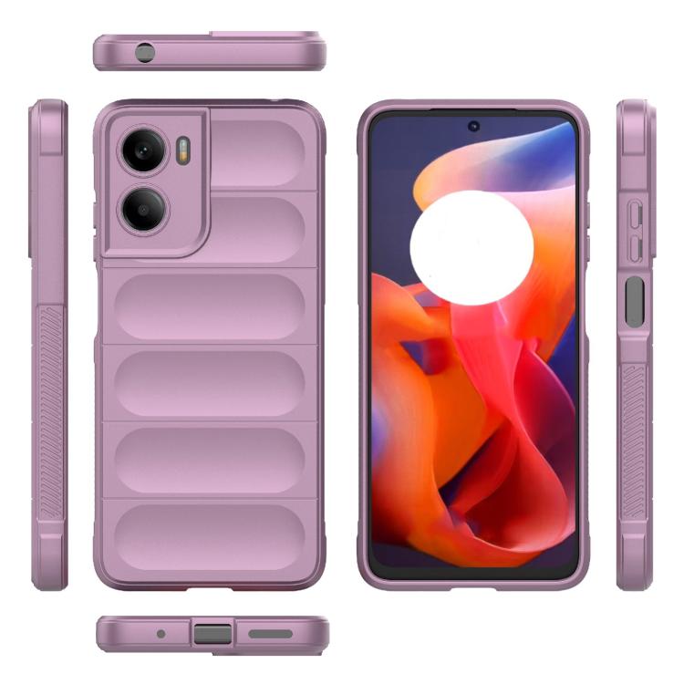 For Motorola Moto G05 4G / E15 Magic Shield TPU + Flannel Phone Case(Purple)