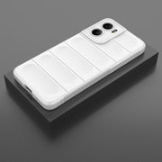 For Motorola Moto G05 4G / E15 Magic Shield TPU + Flannel Phone Case(White)