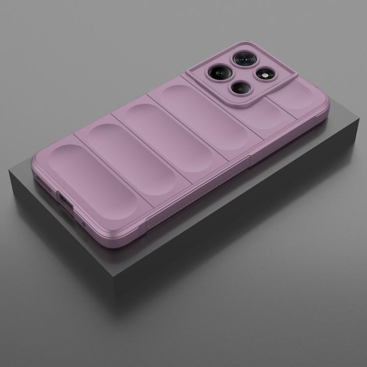For Motorola Moto G15 4G Global Magic Shield TPU + Flannel Phone Case(Purple)