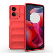 For Motorola Moto G24 4G Global Magic Shield TPU + Flannel Phone Case(Red)