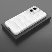 For Motorola Moto G24 4G Global Magic Shield TPU + Flannel Phone Case(White)