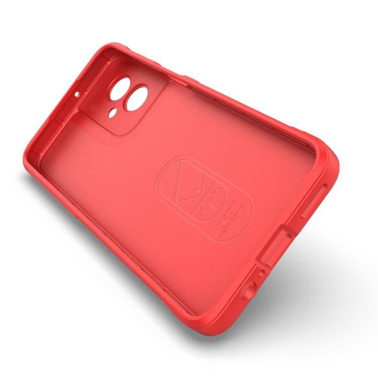 For Motorola Moto G55 5G Global Magic Shield TPU + Flannel Phone Case(Grey)