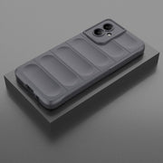 For Motorola Moto G55 5G Global Magic Shield TPU + Flannel Phone Case(Dark Grey)