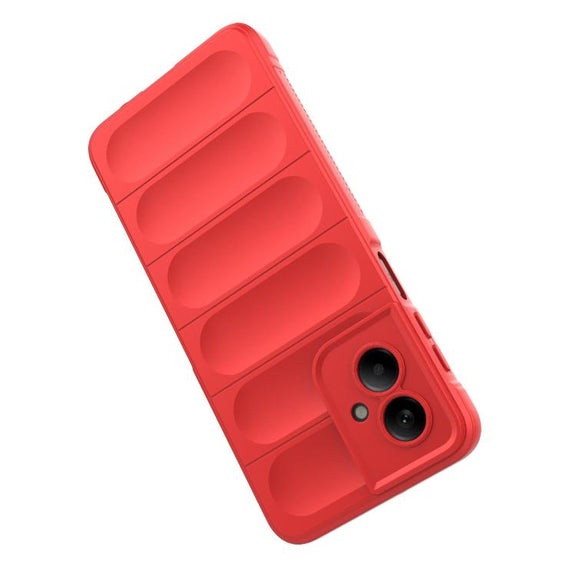 For Motorola Moto G55 5G Global Magic Shield TPU + Flannel Phone Case(Wine Red)