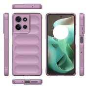 For Motorola Moto G75 5G Global Magic Shield TPU + Flannel Phone Case(Purple)
