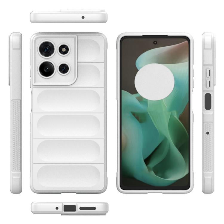 For Motorola Moto G75 5G Global Magic Shield TPU + Flannel Phone Case(White) - free shipping - PMC TechLife - Order now!