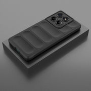 For Motorola Edge 60 Fusion 5G Global Magic Shield TPU + Flannel Phone Case(Black)