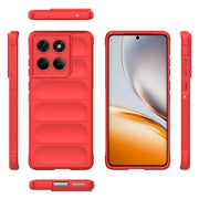 For Motorola Edge 60 Fusion 5G Global Magic Shield TPU + Flannel Phone Case(Red)