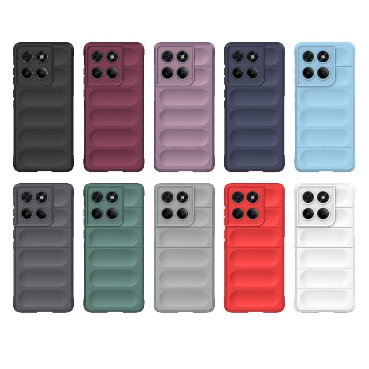 For Motorola Edge 60 Fusion 5G Global Magic Shield TPU + Flannel Phone Case(Grey)