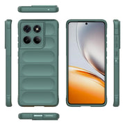 For Motorola Edge 60 Fusion 5G Global Magic Shield TPU + Flannel Phone Case(Dark Green)